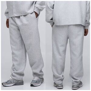 NWT : boohoo Men’s size 3XL : light gray boucle elastic drawstring trouser pants